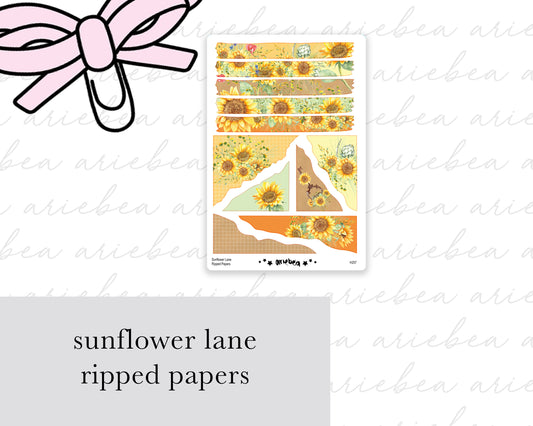 Sunflower Lane Ripped Papers