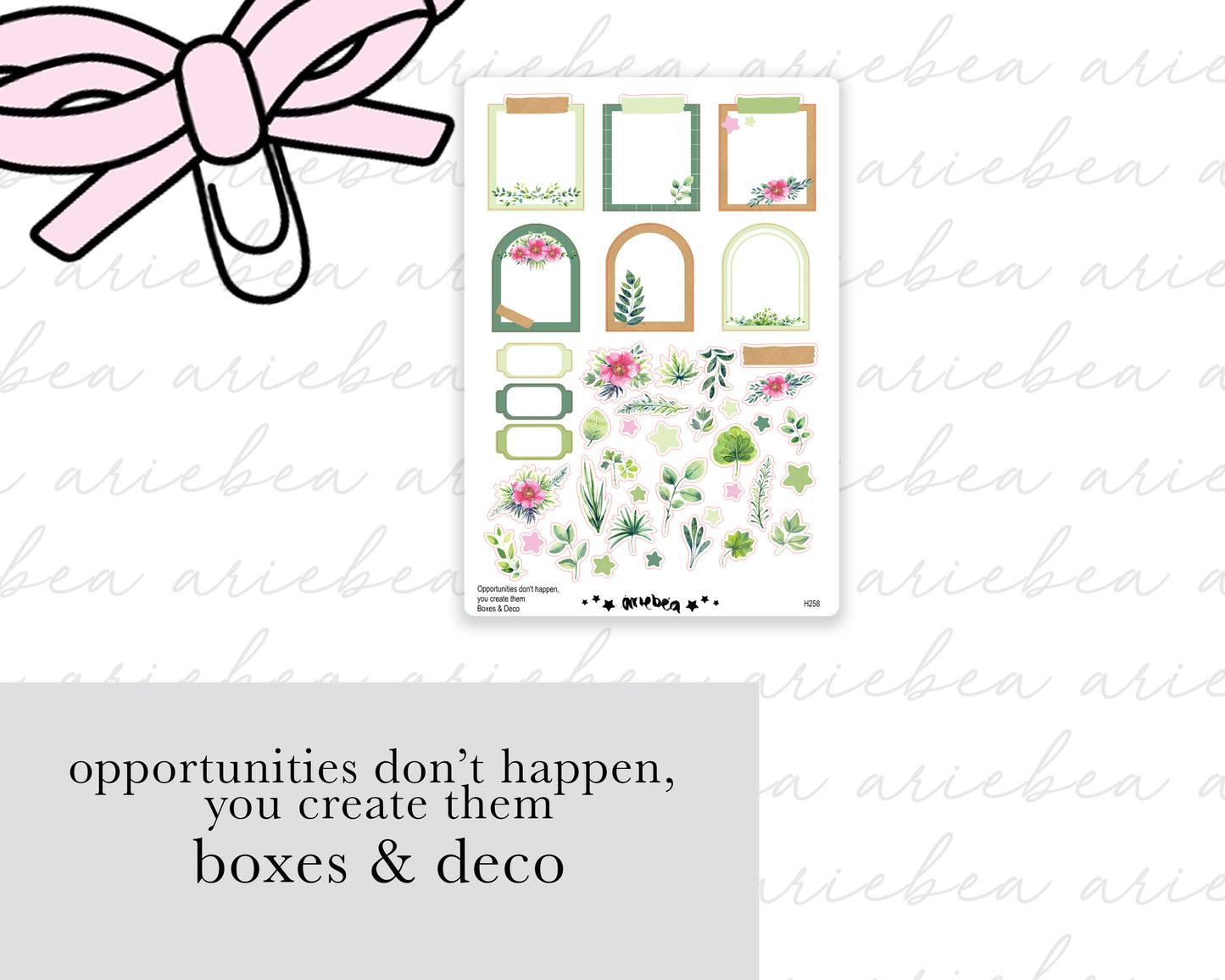 Opportunities don’t happen, you create them Boxes & Deco