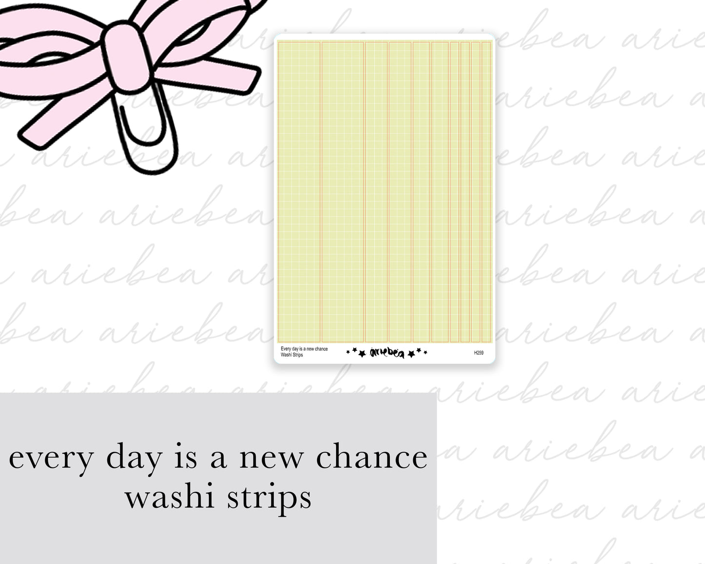 Every day is a new chance Washi Strips