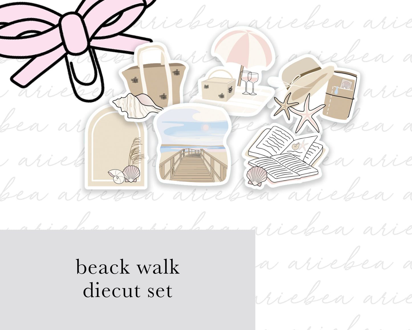 Beach Walk Collection Diecut set of 6