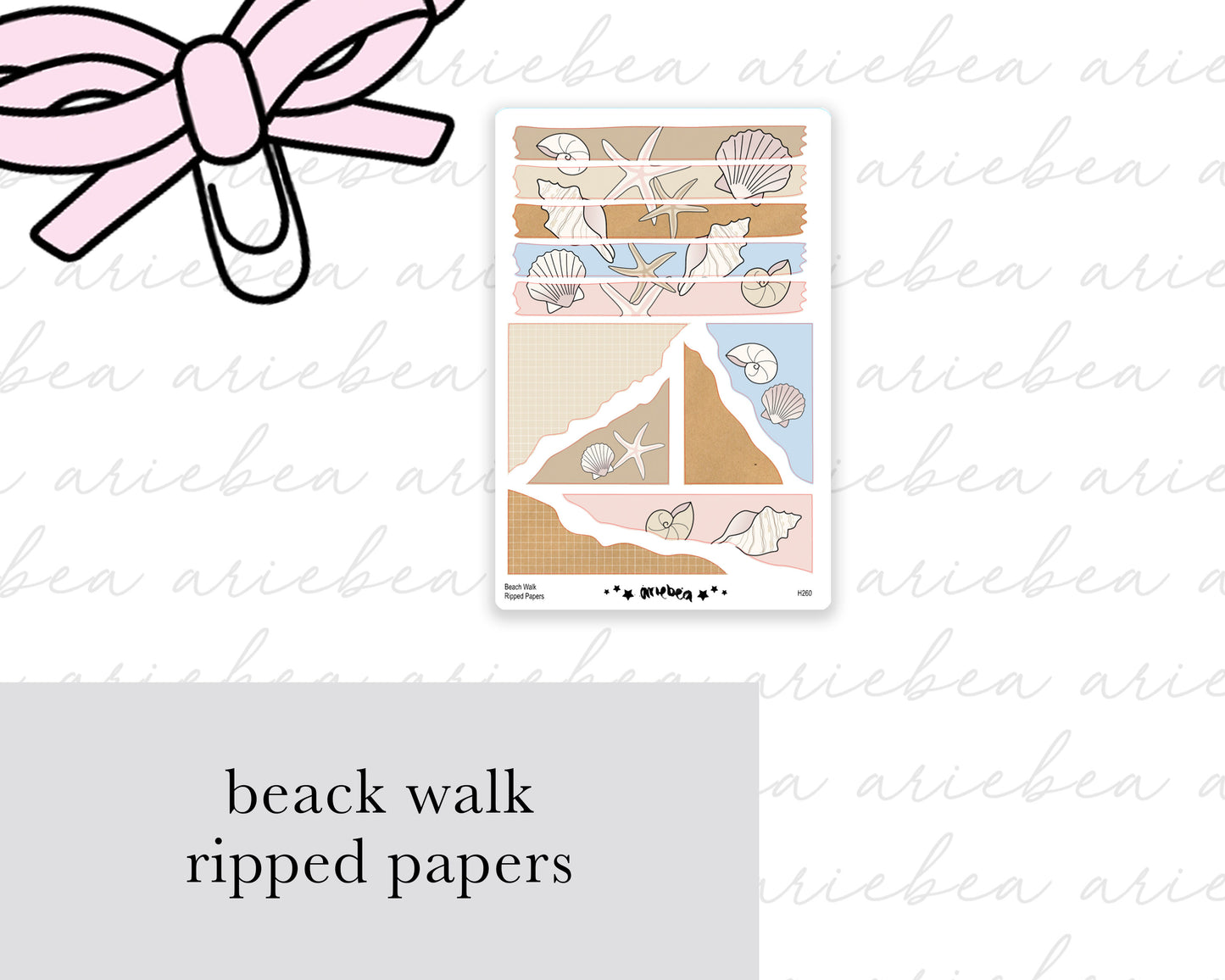 Beach Walk Collection Ripped Paper