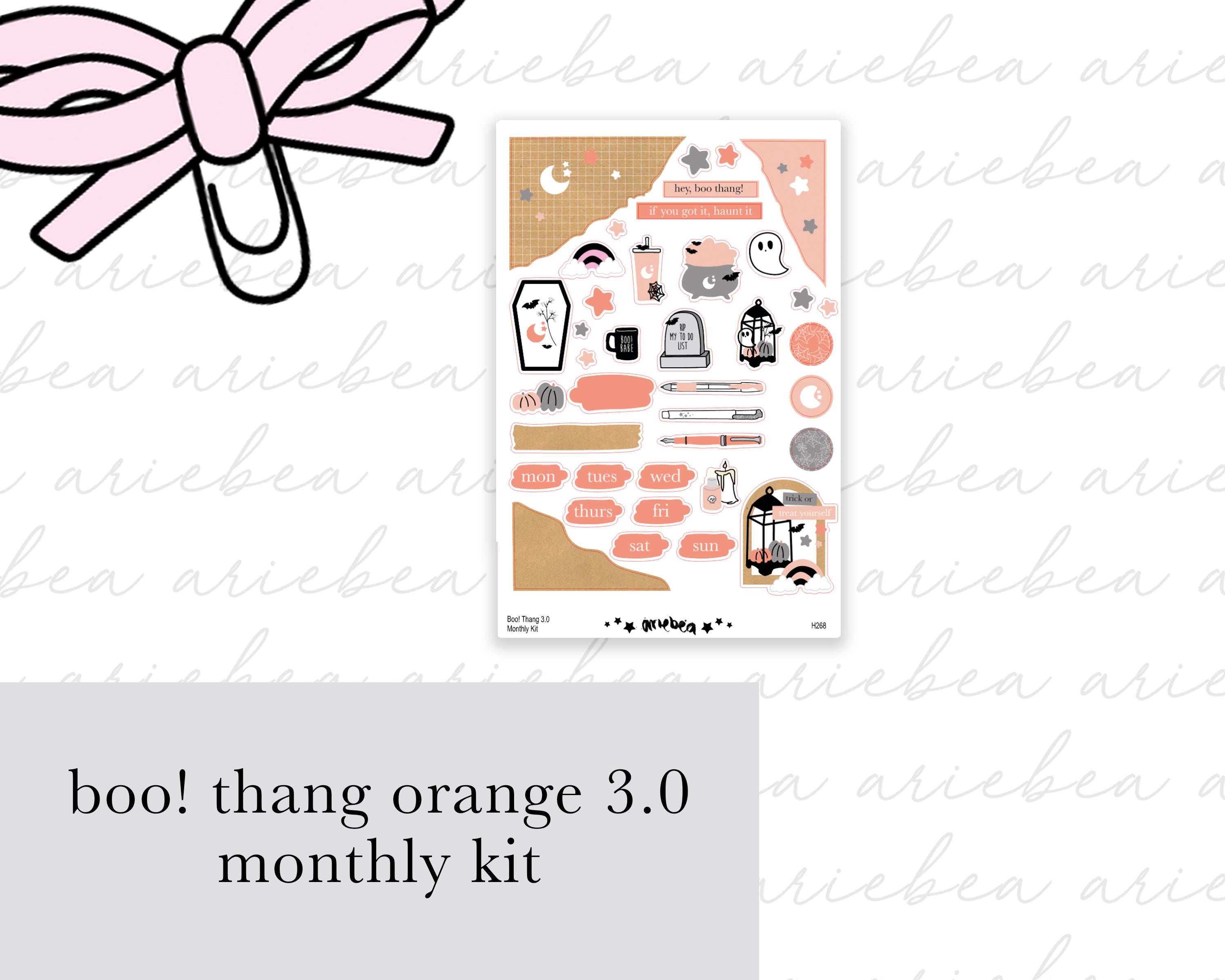 Boo! Thang 2.0 Orange Collection Monthly Kit – ariebea