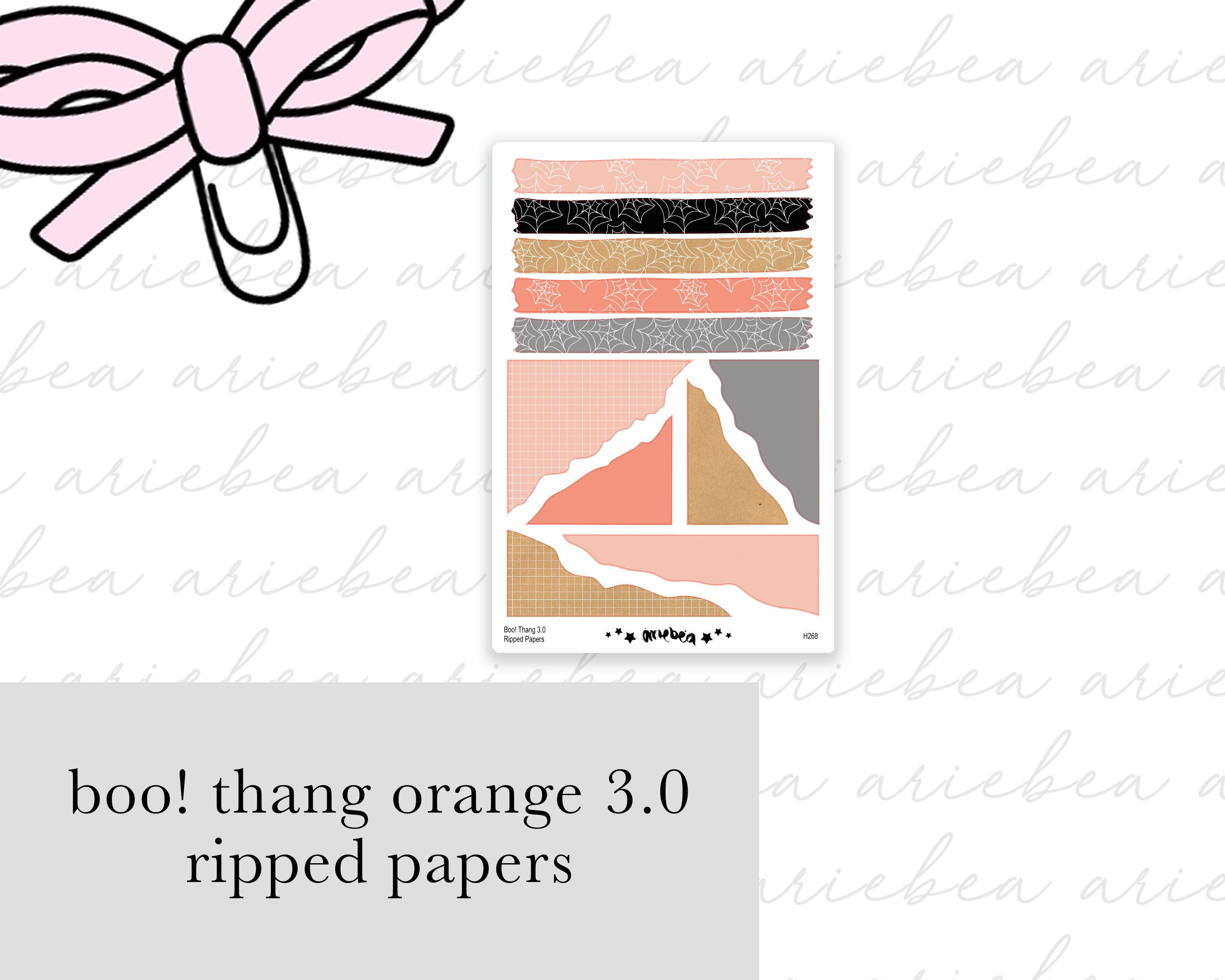 Boo! Thang 2.0 Orange Collection Ripped Paper – ariebea