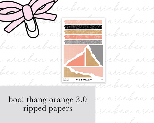 Boo! Thang 2.0 Orange Collection Ripped Paper