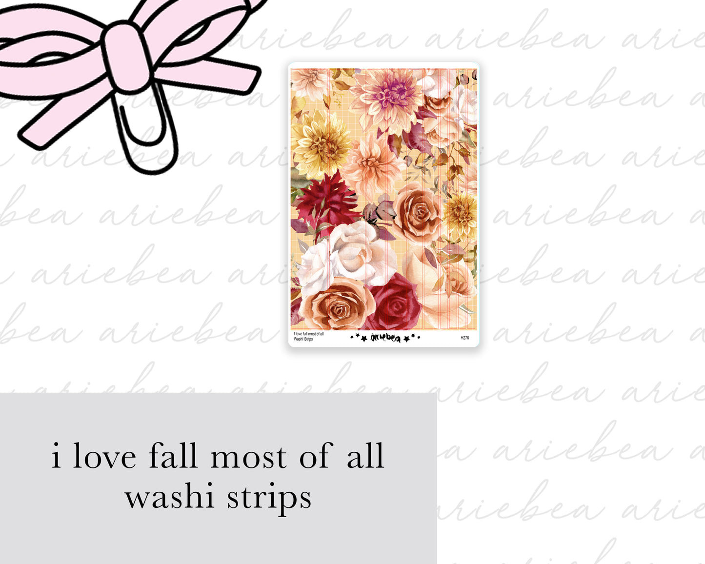 I Love Fall Most Of All Washi Strips