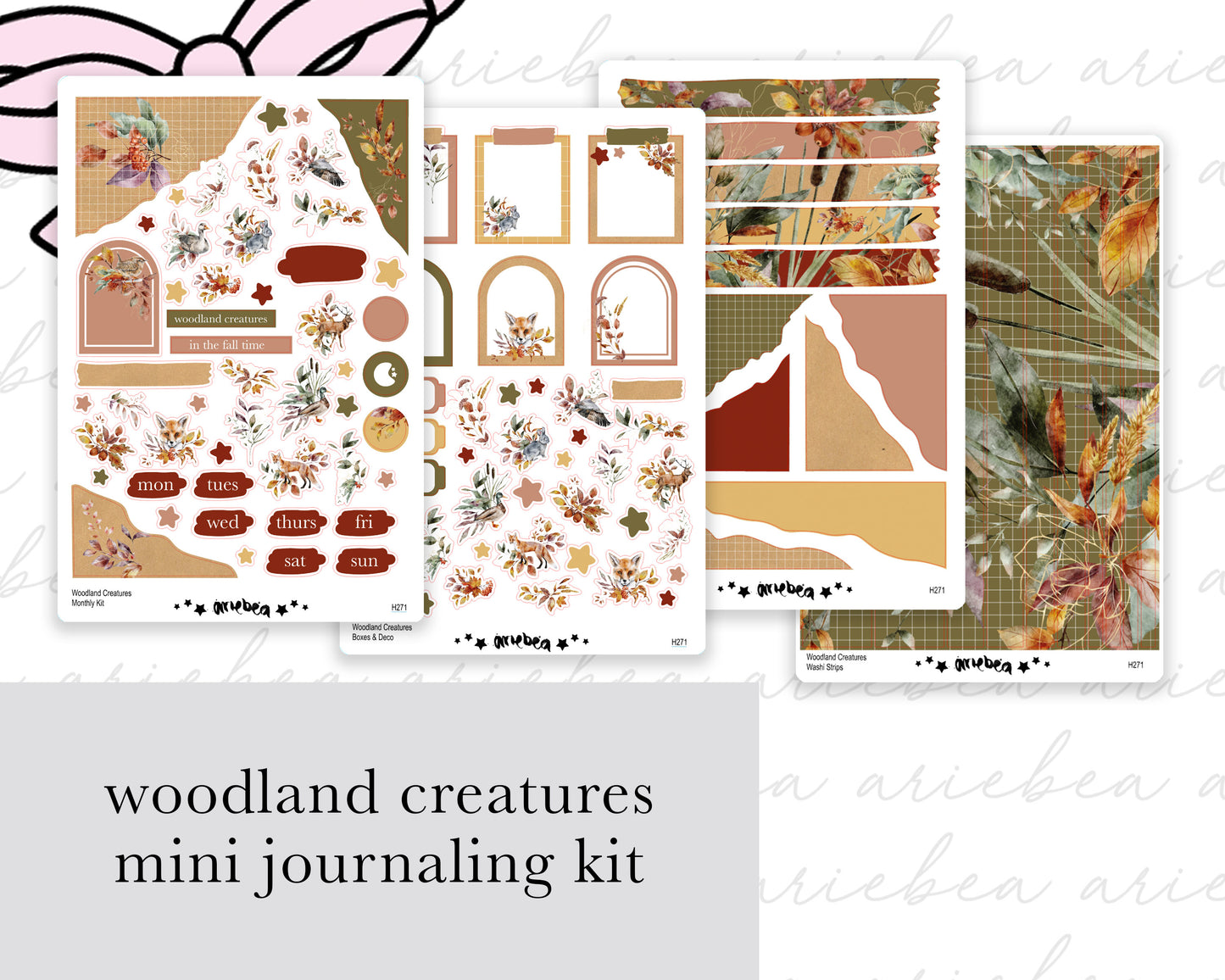 Woodland Creatures Full Mini Kit (4 pages)