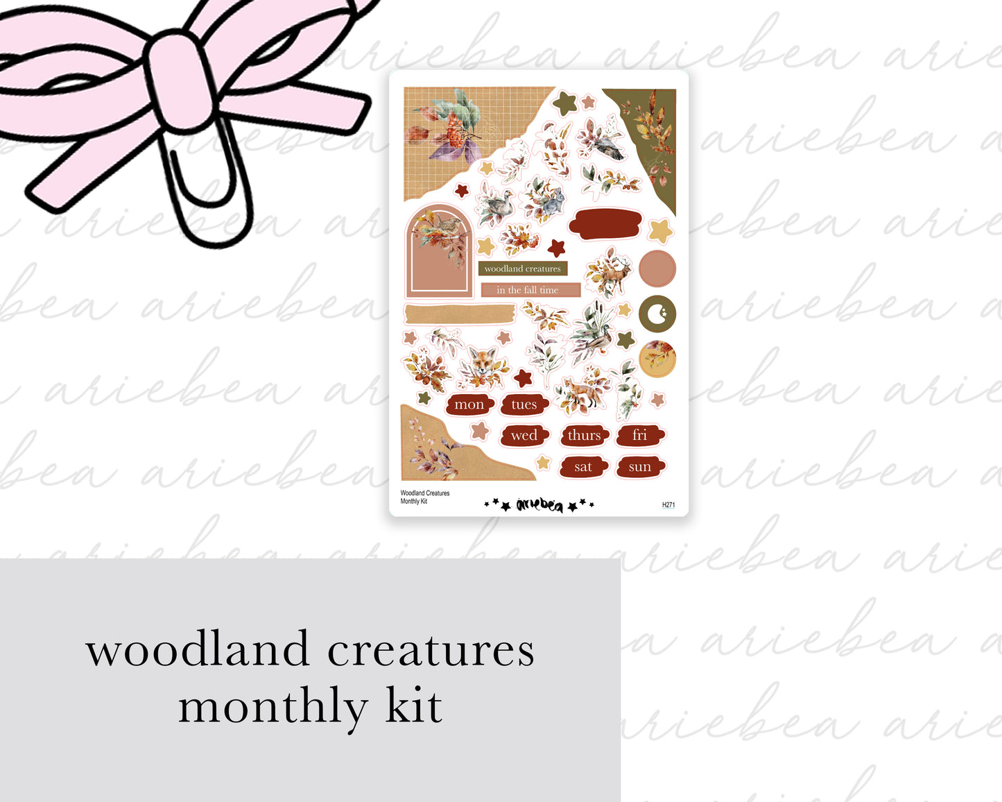 Woodland Creatures Full Mini Kit (4 pages)