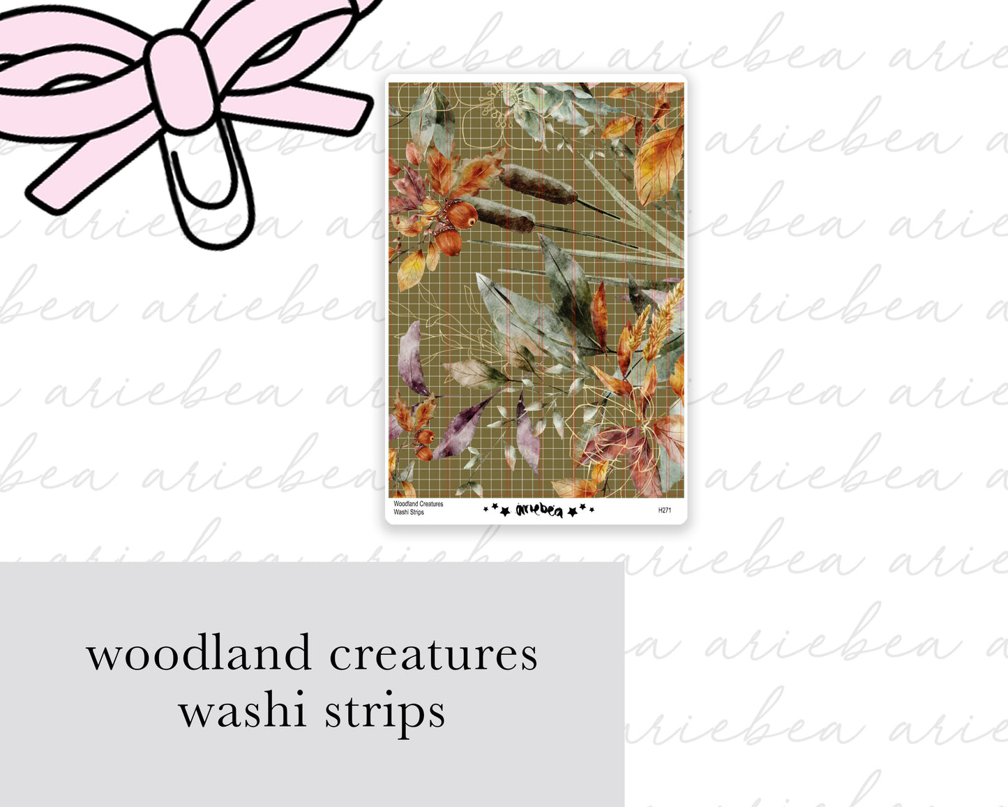 Woodland Creatures Washi Strips