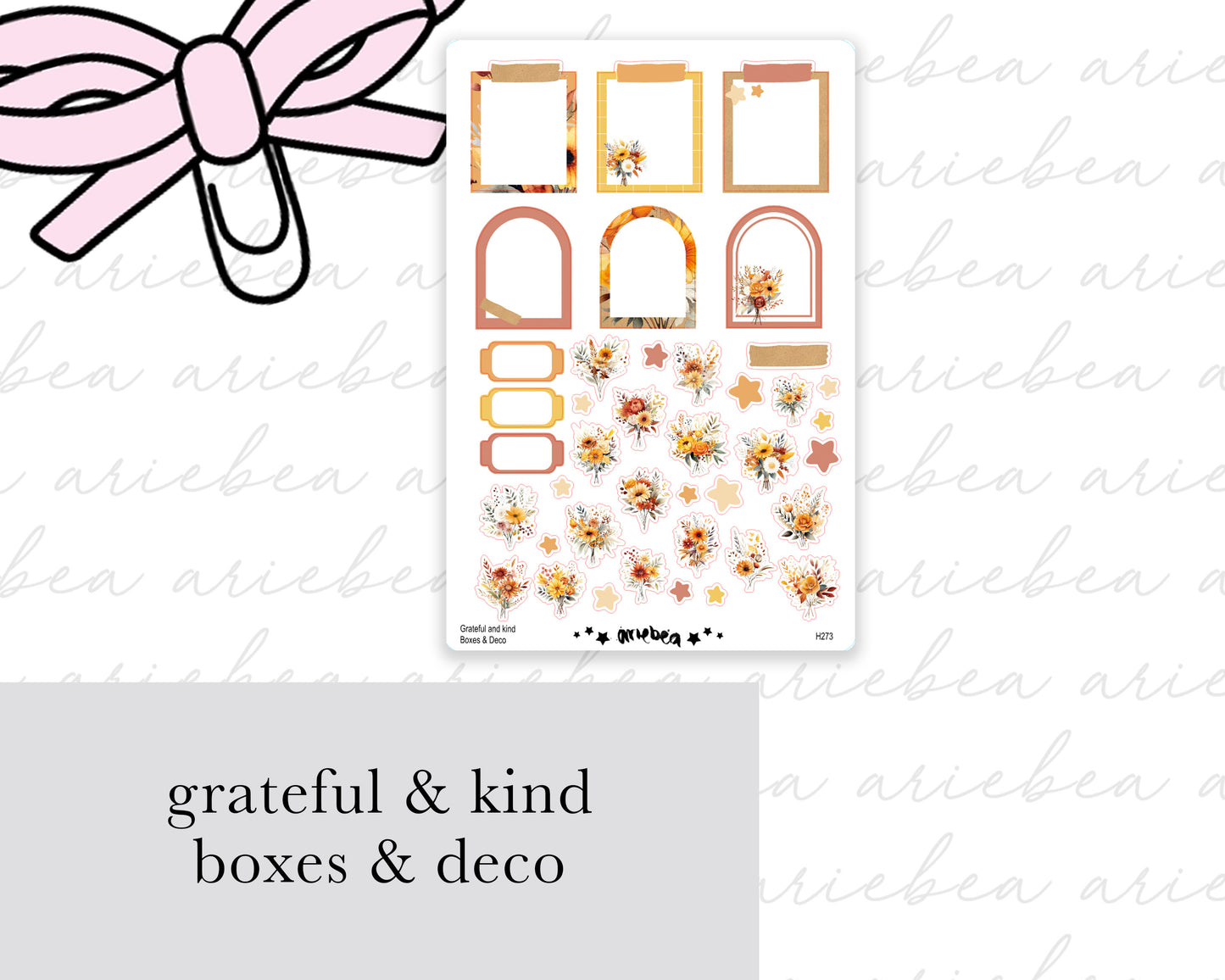 Grateful & Kind Boxes & Deco