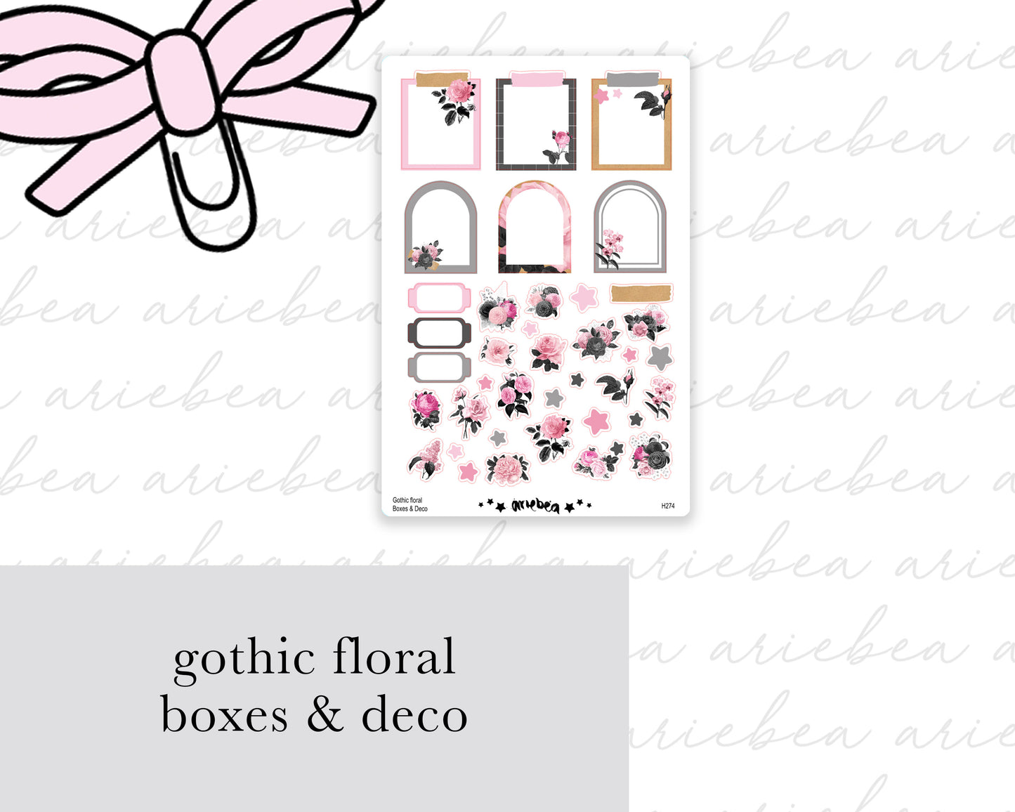 Gothic Floral Full Mini Kit (4 pages)
