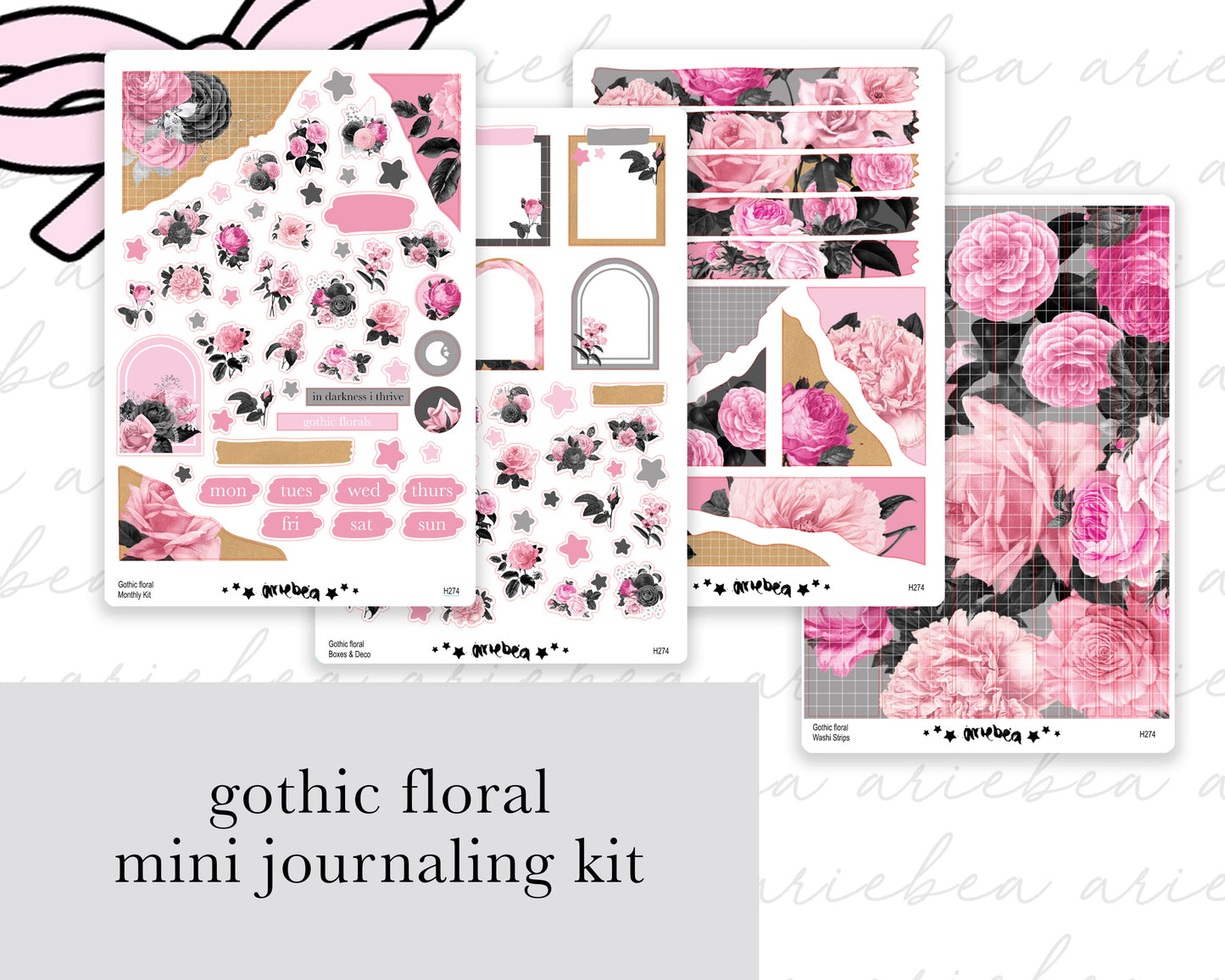 Gothic Floral Full Mini Kit (4 pages)