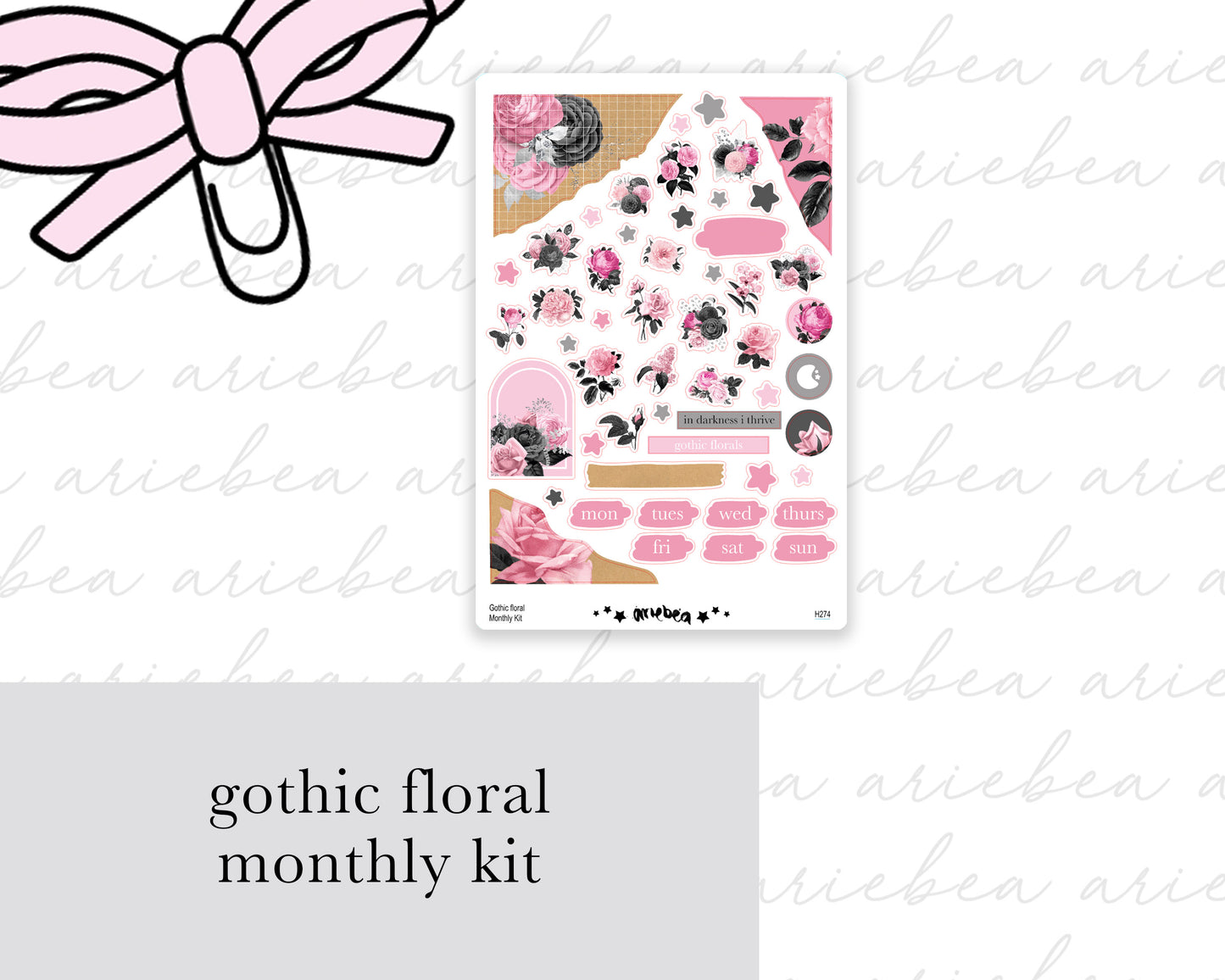 Gothic Floral Monthly Kit