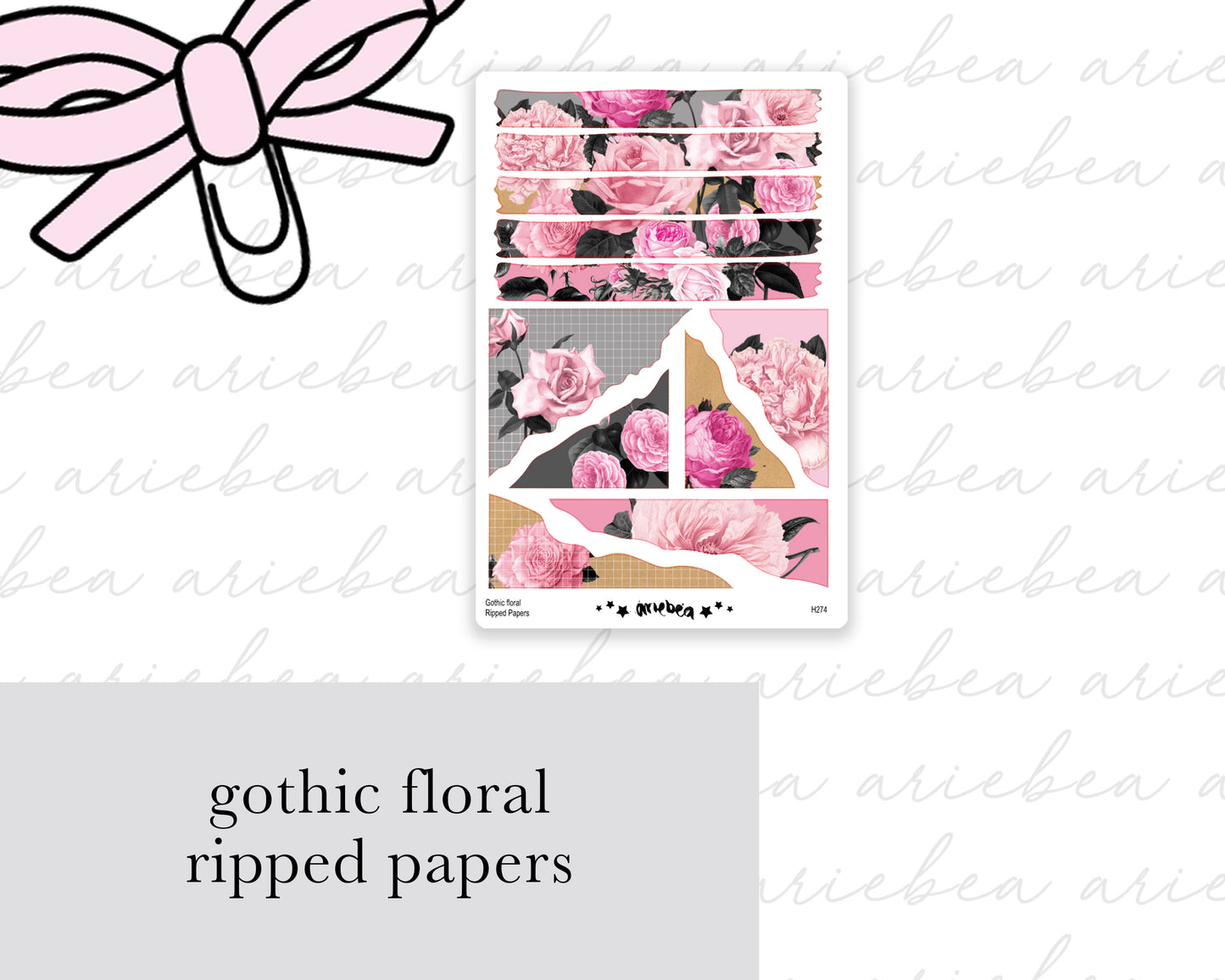 Gothic Floral Full Mini Kit (4 pages)