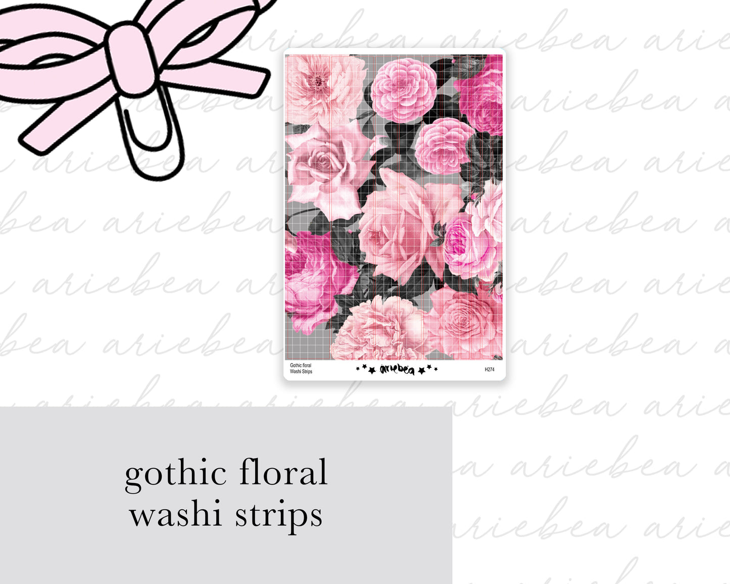 Gothic Floral Washi Strips