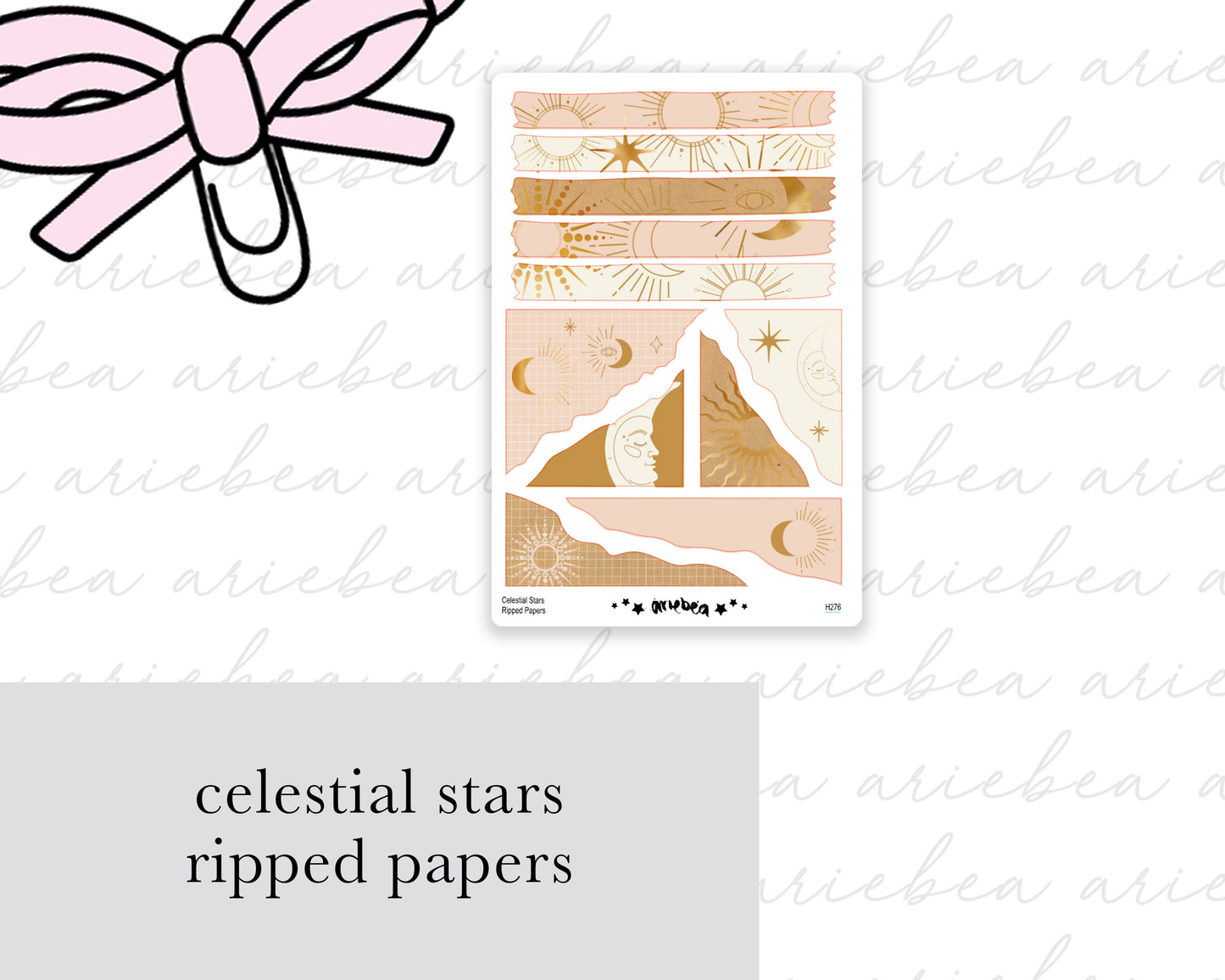 Celestial Stars Ripped Papers