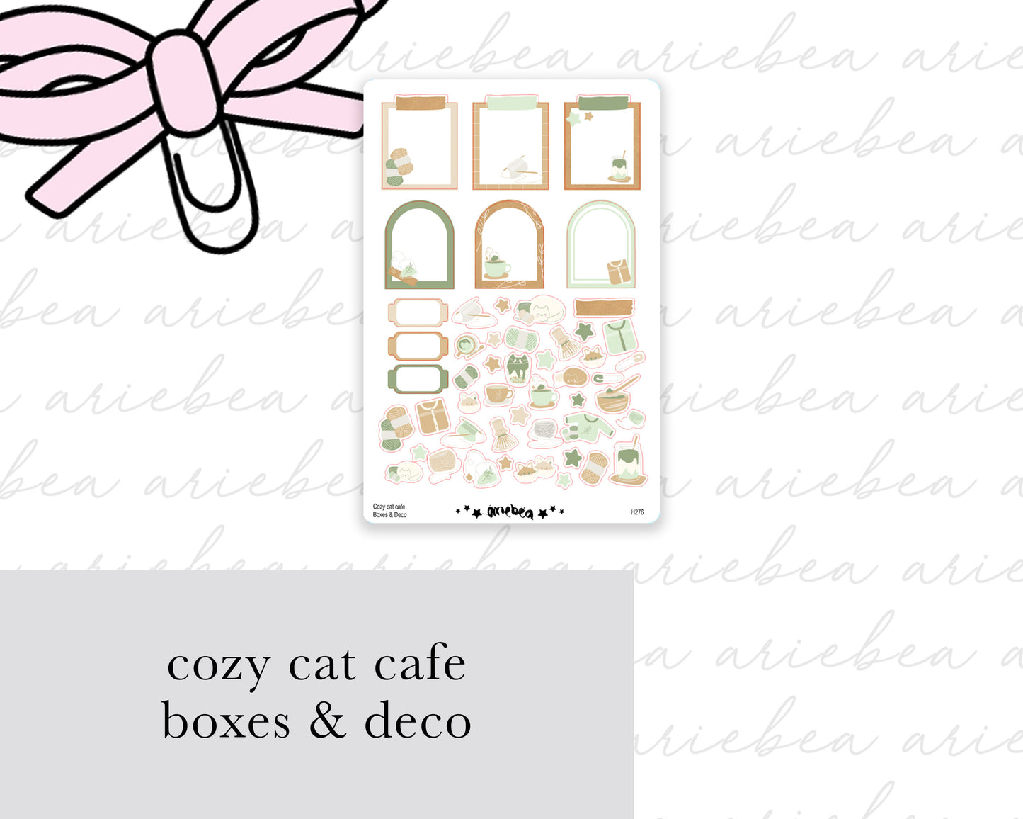 Cozy Cat Cafe Collection Boxes & Deco