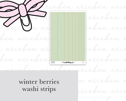 Winter's Berries Washi Strips