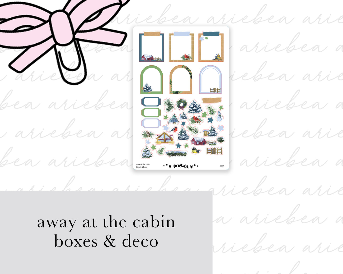 Away at the cabin Boxes & Deco