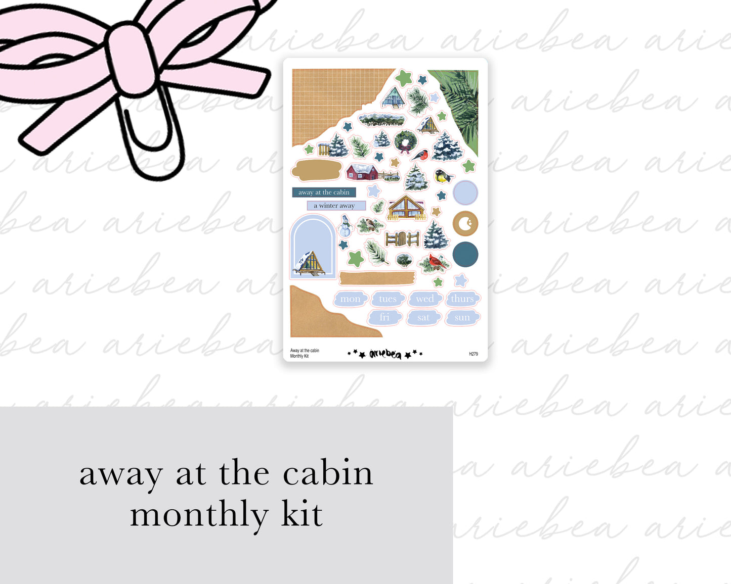 Away at the cabin Full Mini Kit (4 pages)