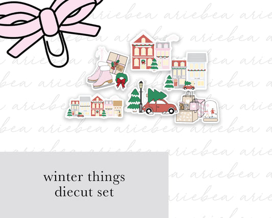 Winter Things Collection Diecut set of 6