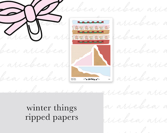 Winter Things Collection Ripped Paper