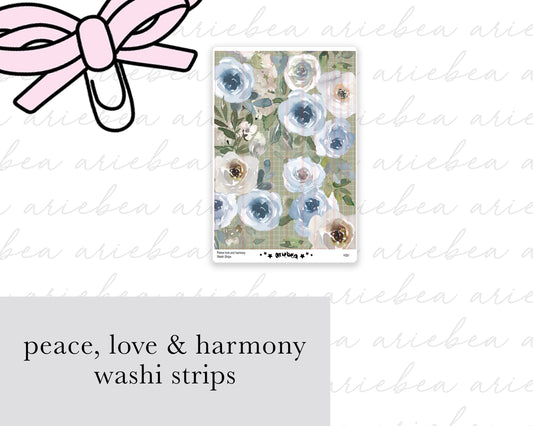 Peace love and harmony Washi Strips