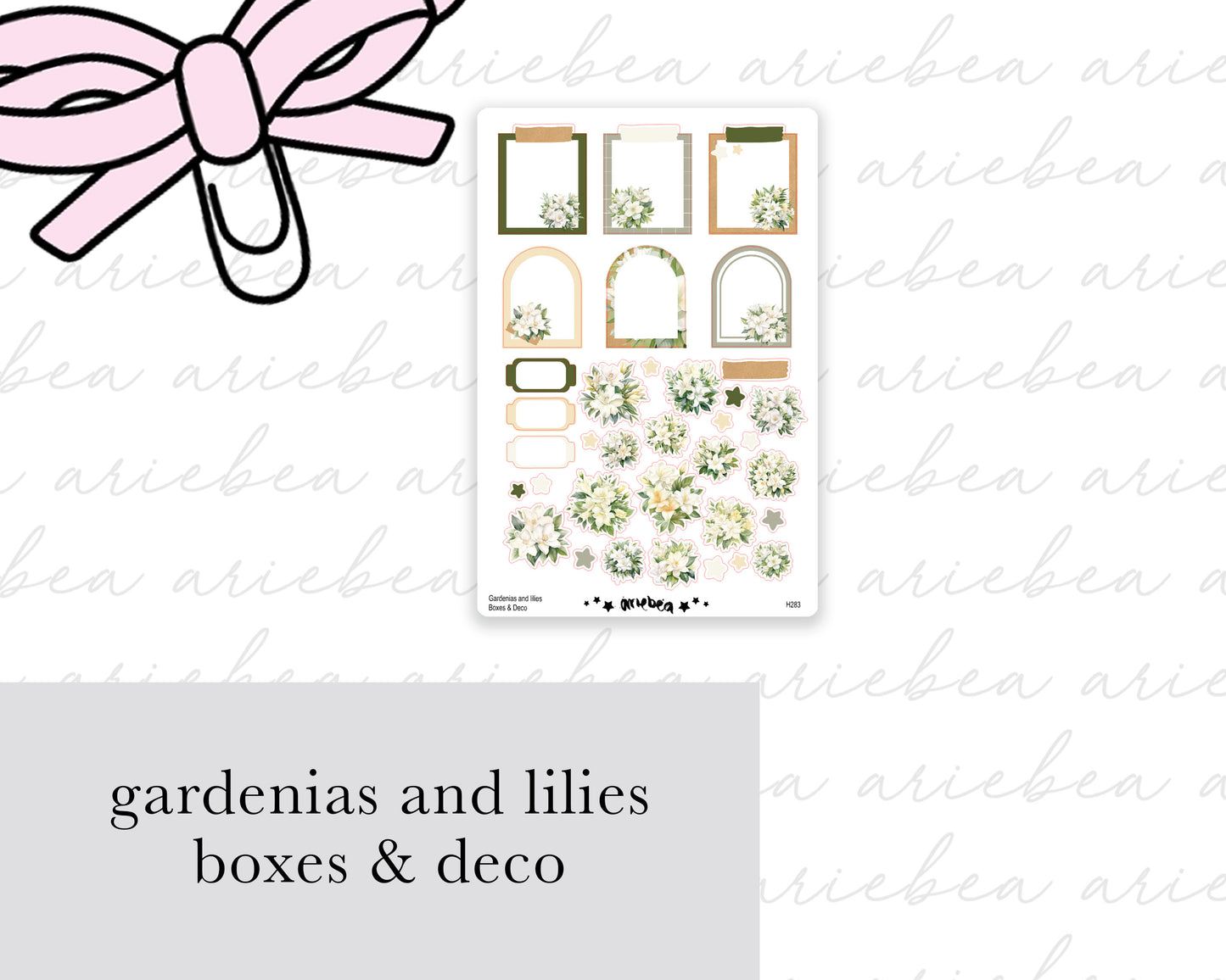 Gardenias and lilies Full Mini Kit (4 pages)