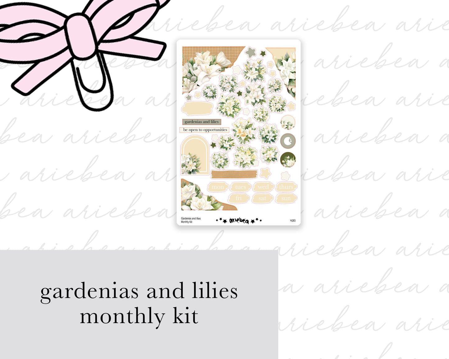 Gardenias and lilies Monthly Kit