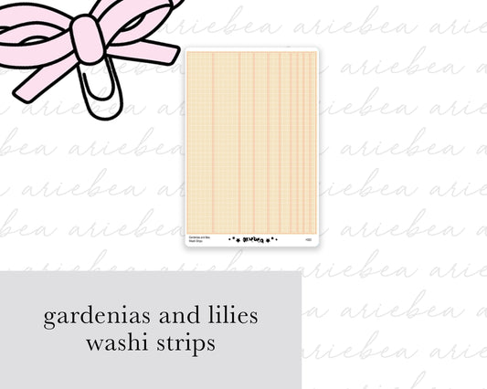 Gardenias and lilies Washi Strips