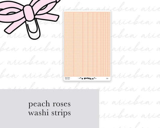 Peach Roses Washi Strips