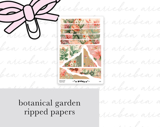 Botanical Garden Ripped Papers