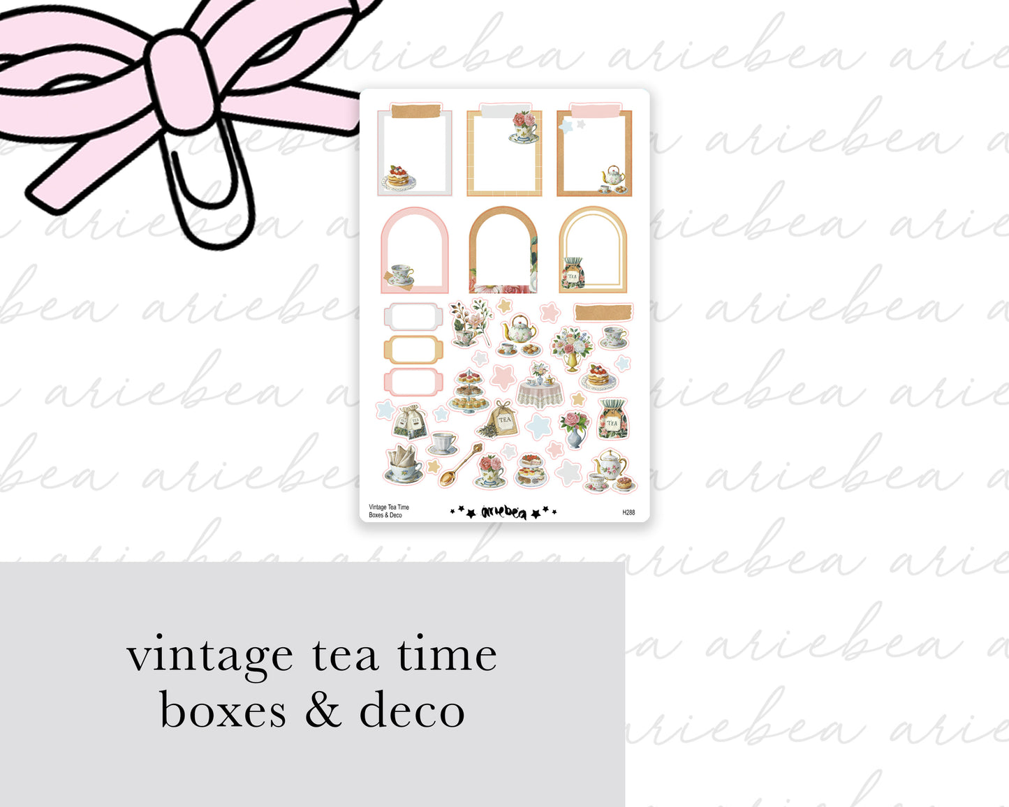 Vintage Tea Time Full Mini Kit (4 pages)