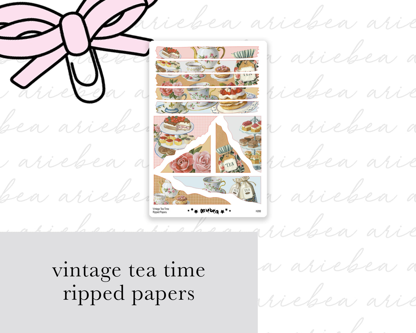 Vintage Tea Time Full Mini Kit (4 pages)