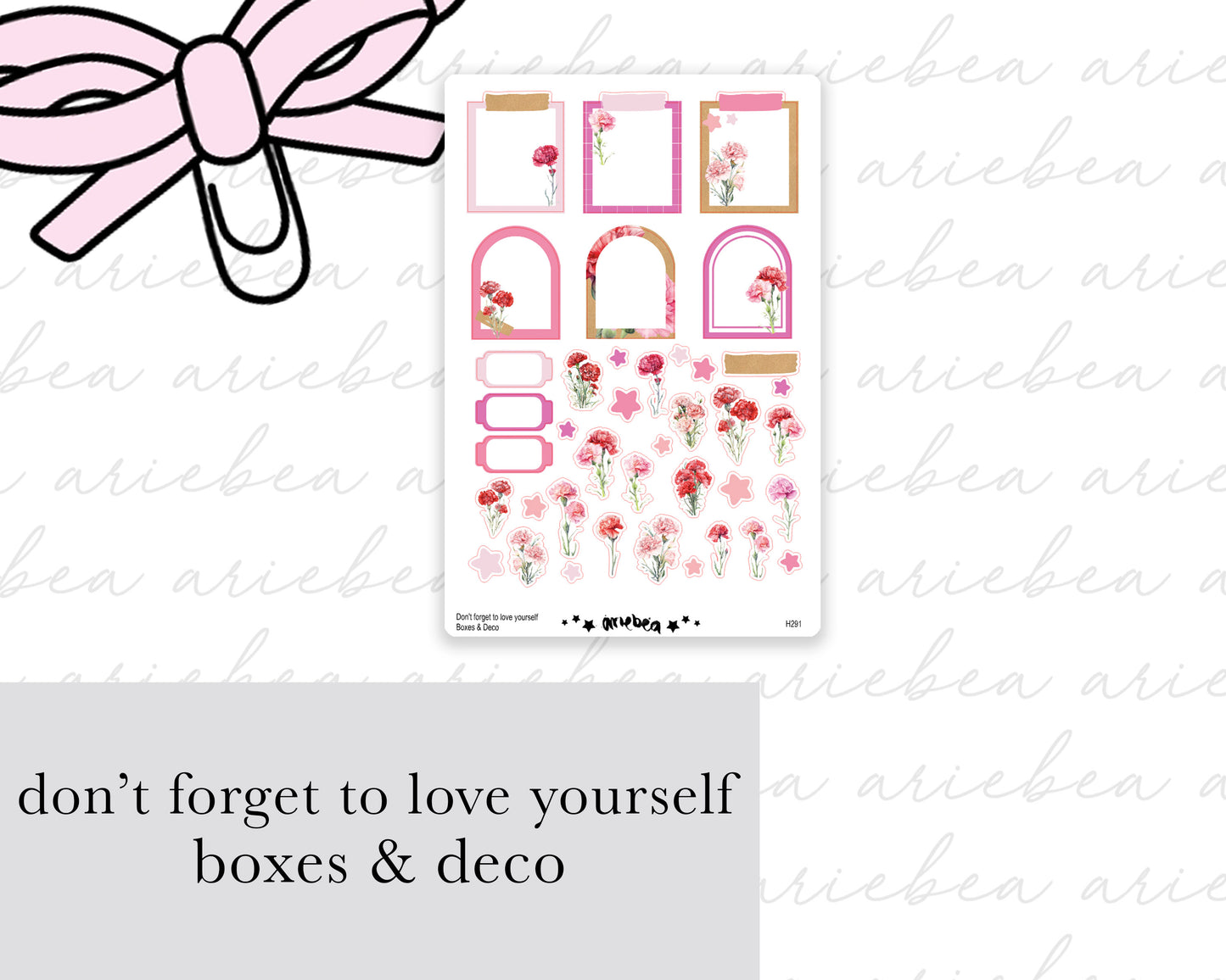 Don't forget to love yourself Full Mini Kit (4 pages)