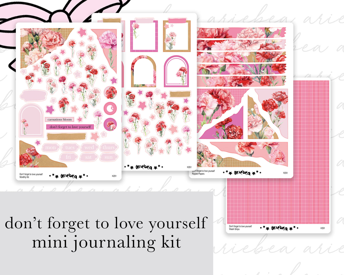 Don't forget to love yourself Full Mini Kit (4 pages)