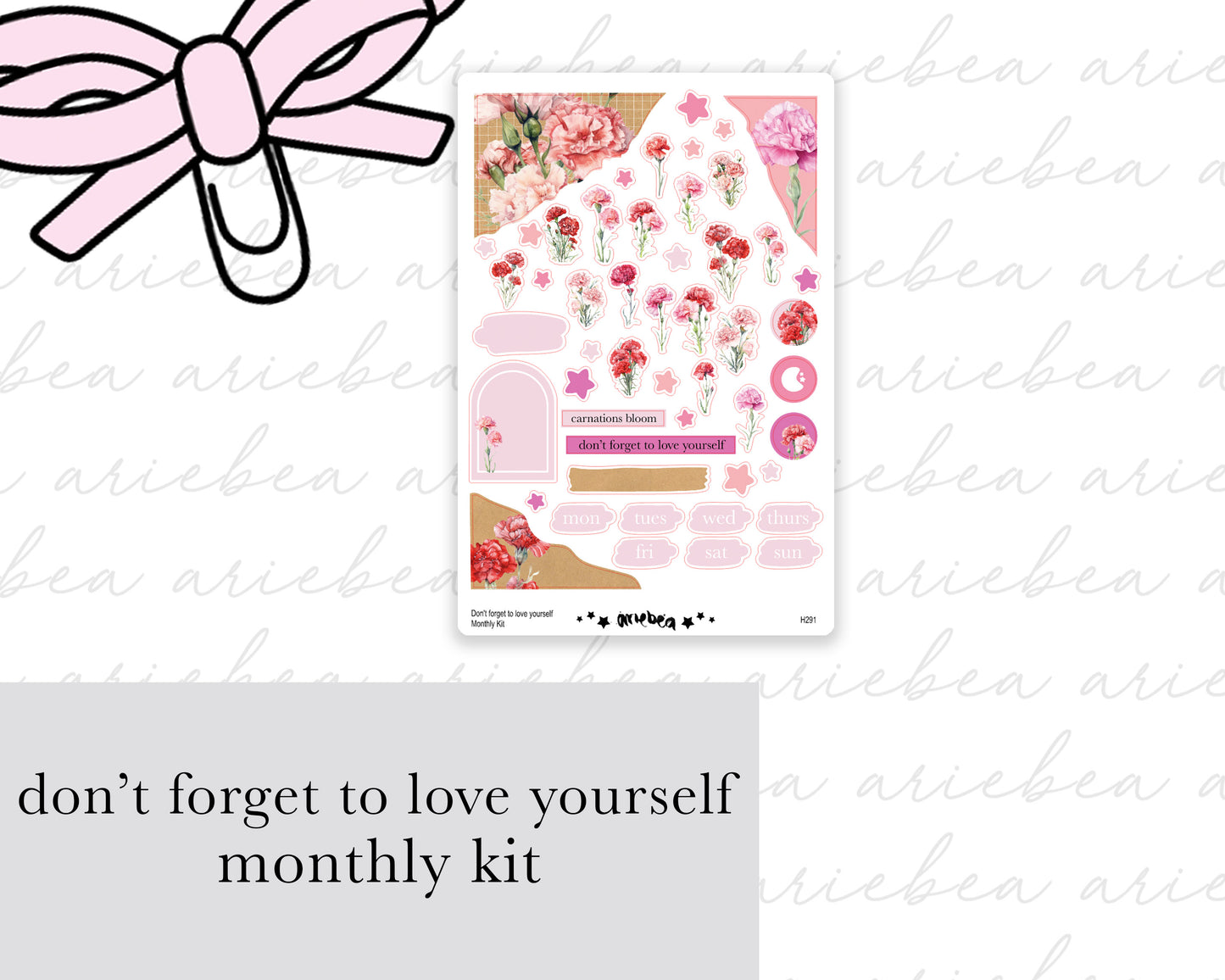 Don't forget to love yourself Full Mini Kit (4 pages)