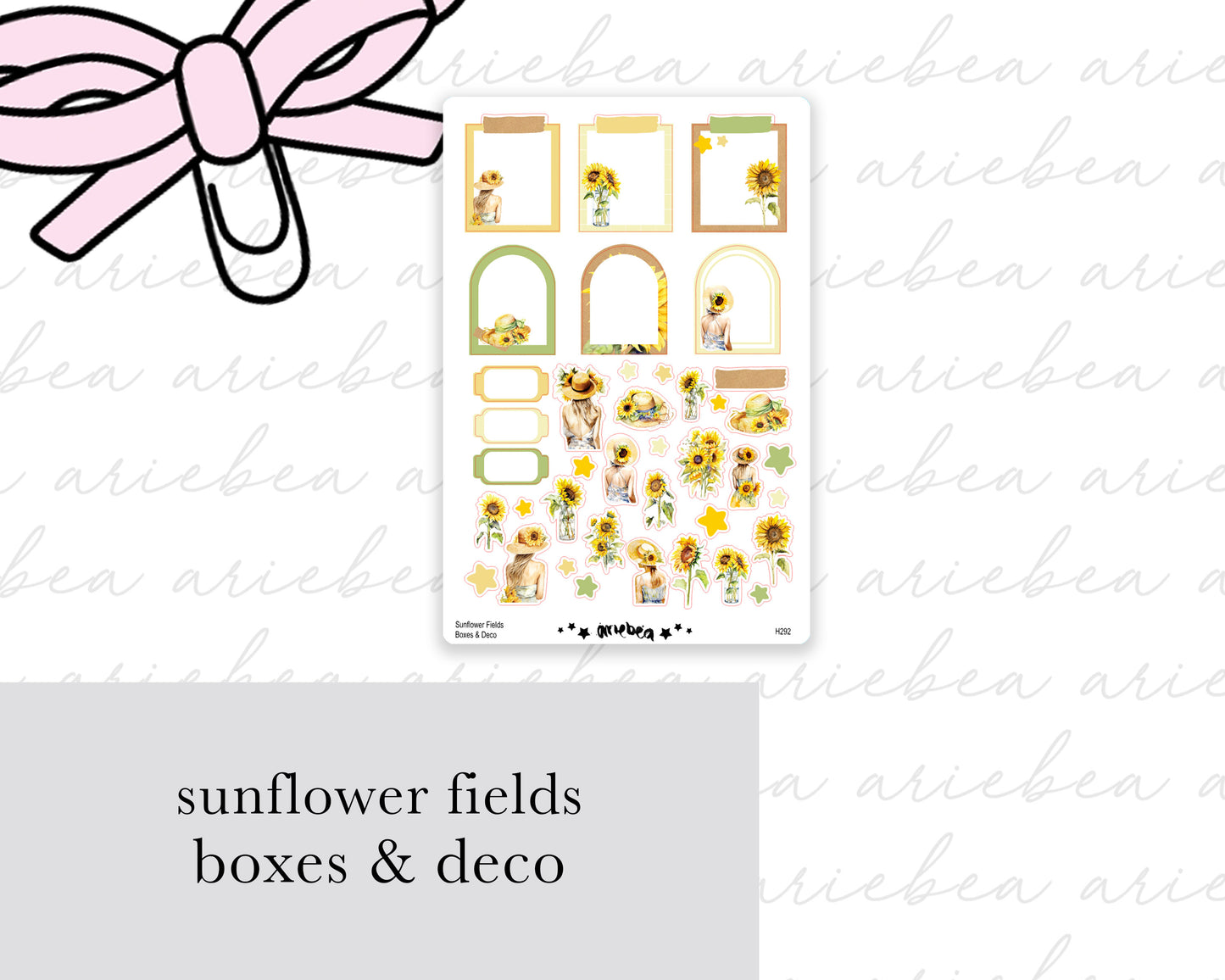Sunflower Fields Boxes & Deco
