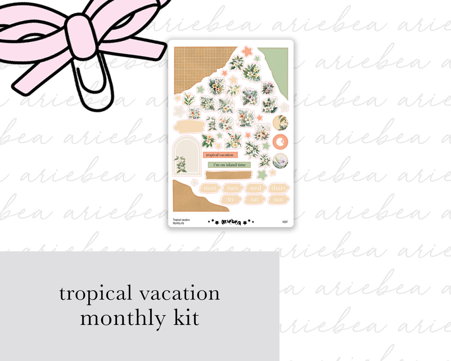 Tropical Vacation Monthly Kit