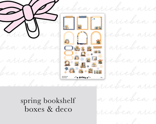 Spring Bookshelf Boxes & Deco