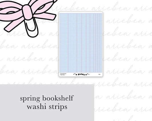 Spring Bookshelf Washi Strips