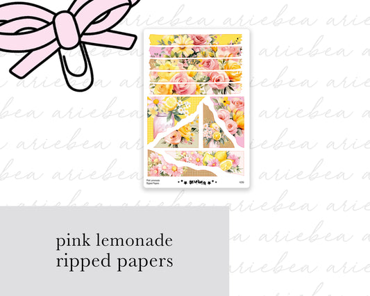Pink Lemonade Ripped Papers