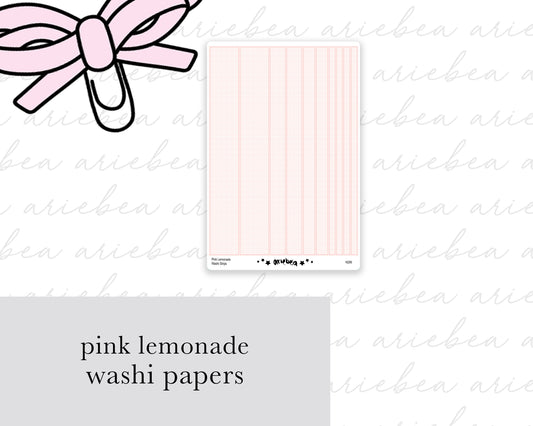 Pink Lemonade Washi Strips