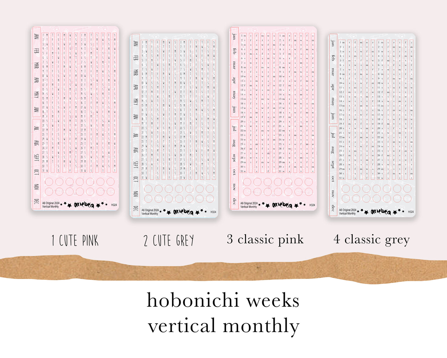 Vertical Perpetual Monthly | Hobonichi Weeks | 2024