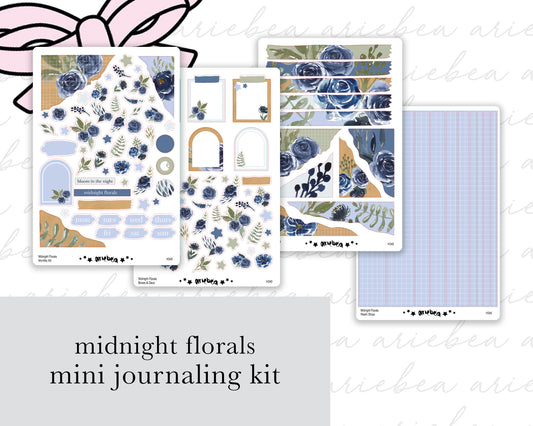 Midnight Florals Full Mini Kit (4 pages)