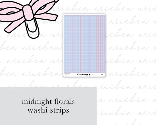 Midnight Florals Washi Strips