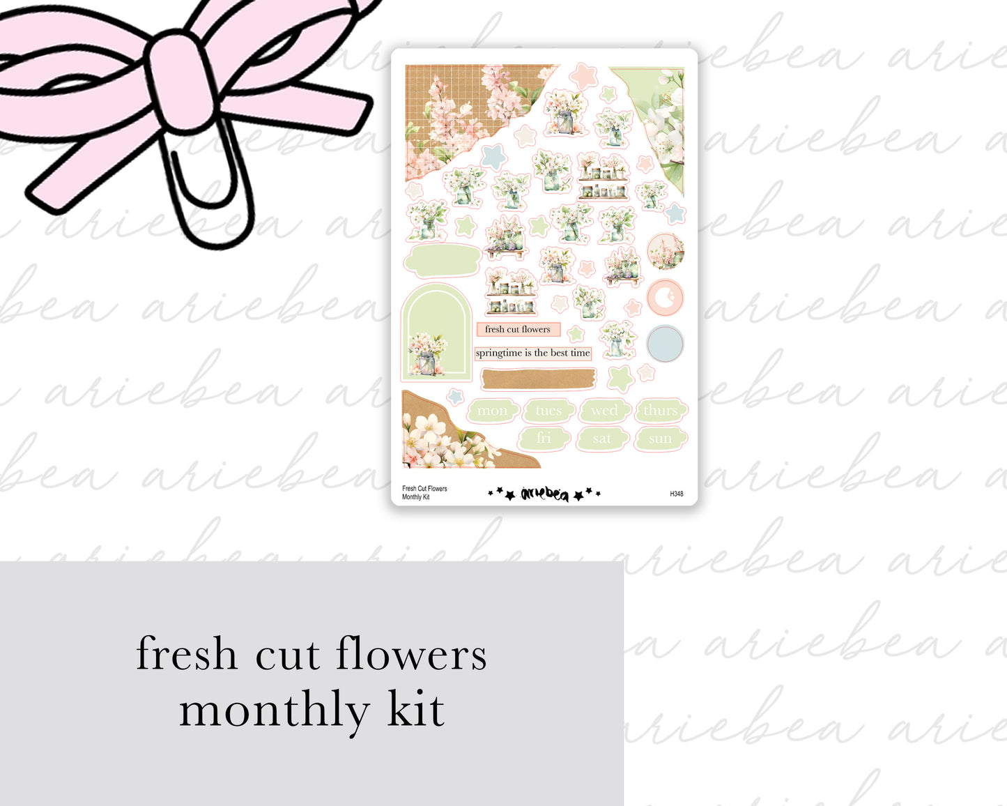 Fresh Cut Flowers Full Mini Kit (4 pages)