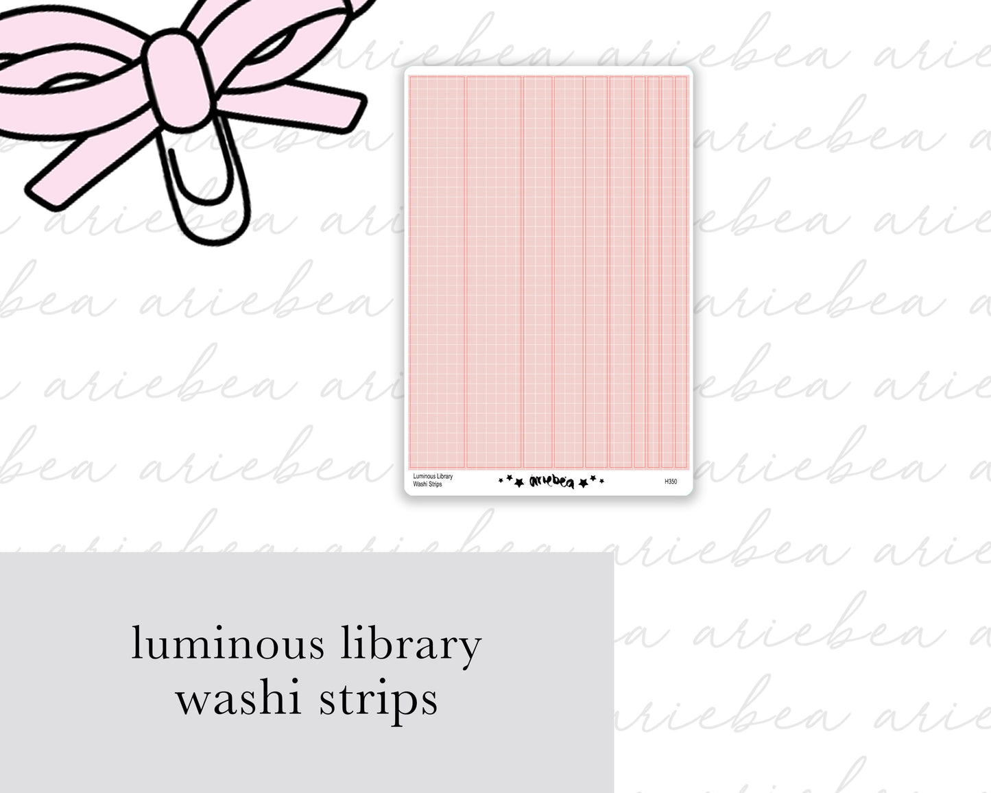 Luminous library Washi Strips