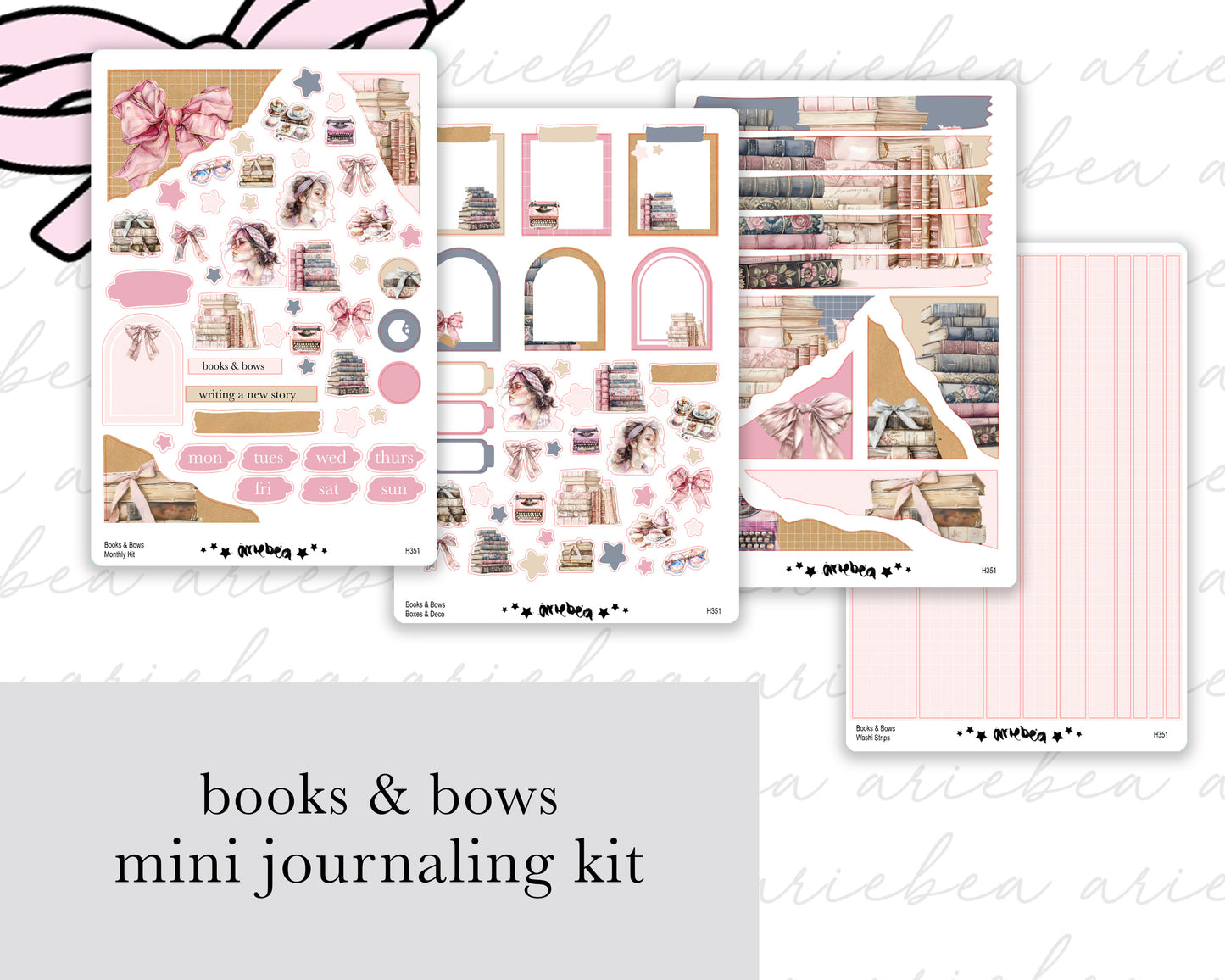 Books & Bows Full Mini Kit (4 pages)