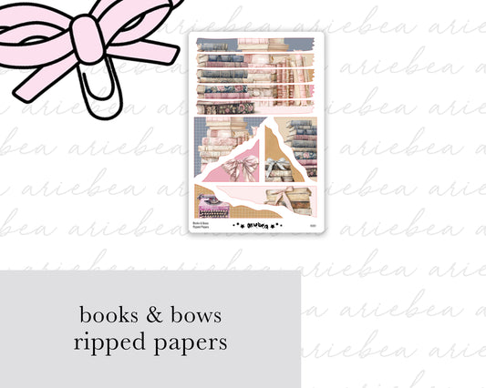 Books & Bows Ripped Papers