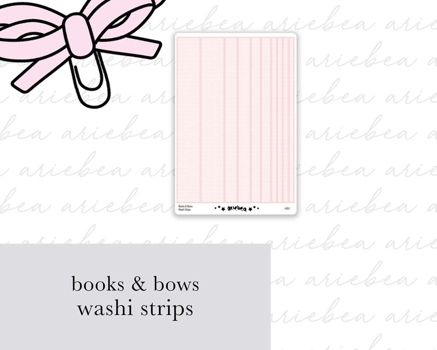 Books & Bows Washi Strips